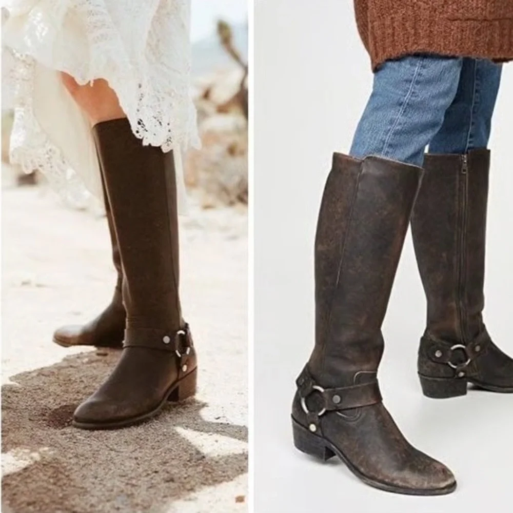 Frye Carson Harness Tall Riding Boots